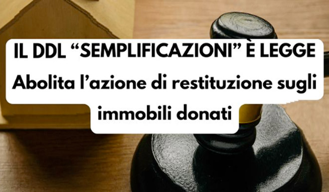 Donazioni. Finalmente la legge che semplifica.