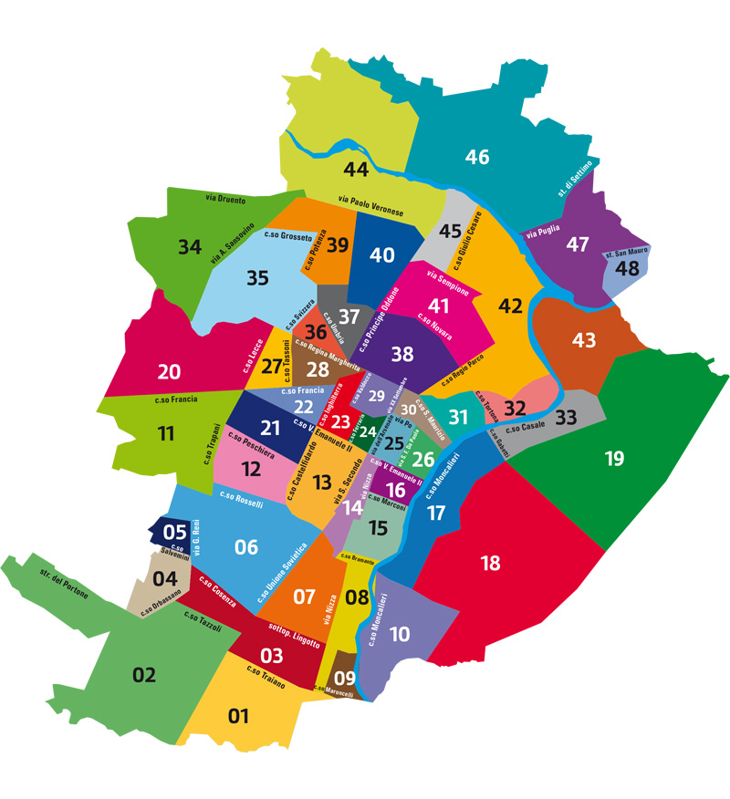 Mappa zone - Borsino Immobiliare 2021