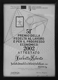 Premio della Fedeltà al lavoro per il progresso economico di Furbatto Immobili